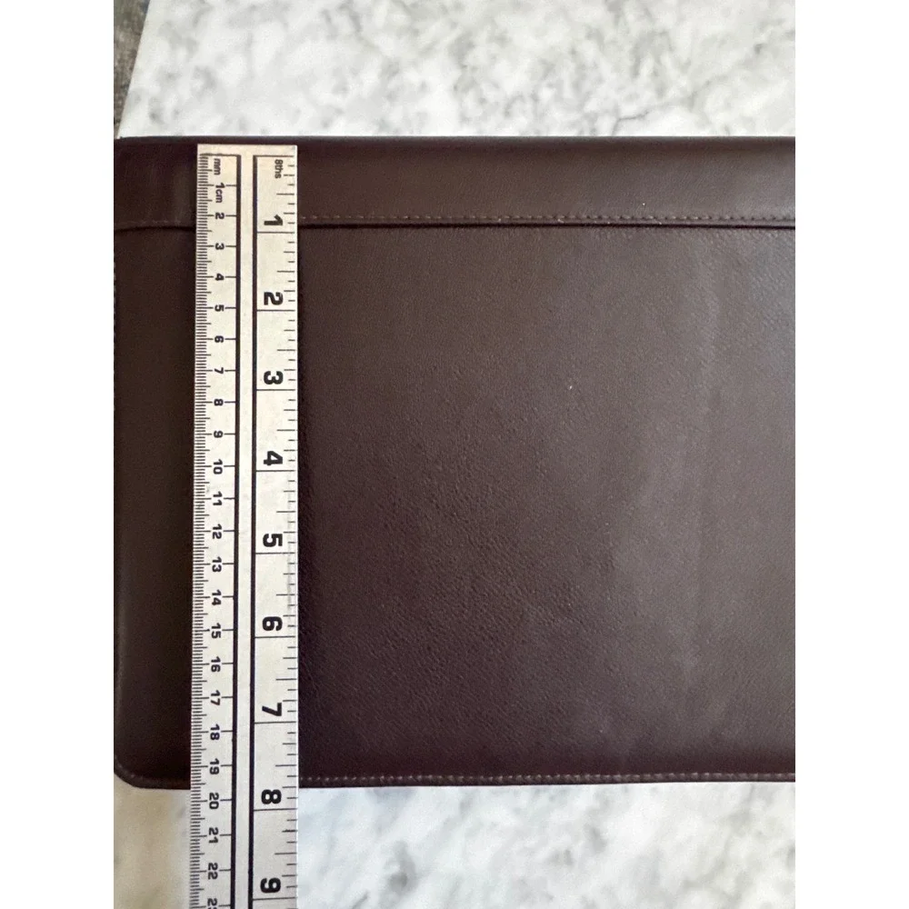 Franklin Quest Burgundy Top Grain Leather Zippered 7-Ring Day Planner 15478 USA